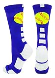 MadSportsStuff Softball Logo Crew Socks