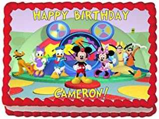 Mickey Mouse Clubhouse Edible Cake Topper Decoration,Mickey Mouse Clubhouse Cake Topper- Mickey Mouse clubhouse Birthday Party (Quarter Sheet (8x10))