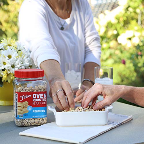Fisher Snack Oven Roasted Never Fried Peanuts, Made With Sea Salt, Non