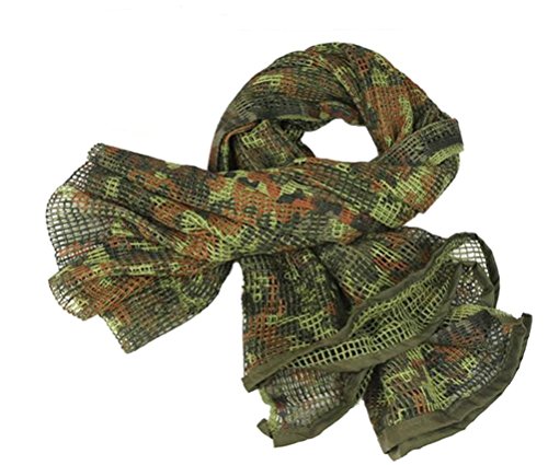 Xue Tactical Écharpe à Réseau Shemagh Keffieh Foulard Militaire Filet De Camouflage Écharpe En Maille Filet Pour…