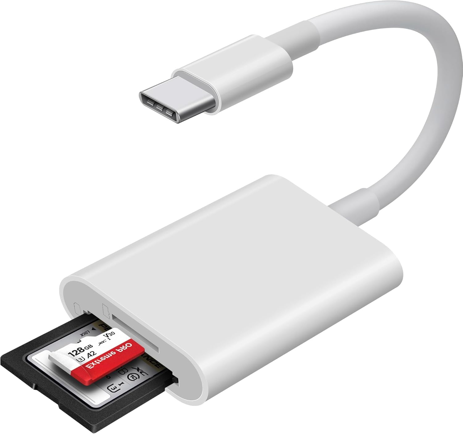 Photo 1 of USB C SD Card Reader 2-in-1, USB-C to SD/Micro SD Card Reader for iPhone 15/16 Pro Max, iPad Pro/MacBook, Digital Camera, Fast Data Transfer, Compact Memory Card Adapter