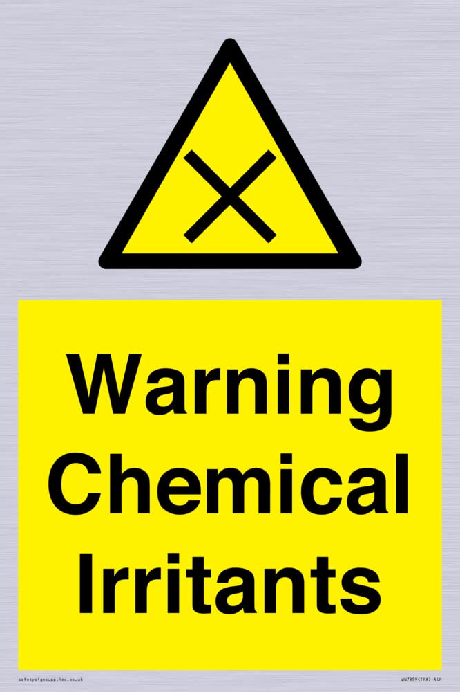 Warning Chemical Irritants Sign - 200x300mm - A4P