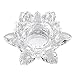 OwnMy 4.5 Inch Crystal Lotus Candle Tealight Holder, Glass Candle Lamps Holder Night Light Candlestick with Gift Box for Altar windowsill Home Decor Christmas Wedding Party (4.5 Inch Clear)