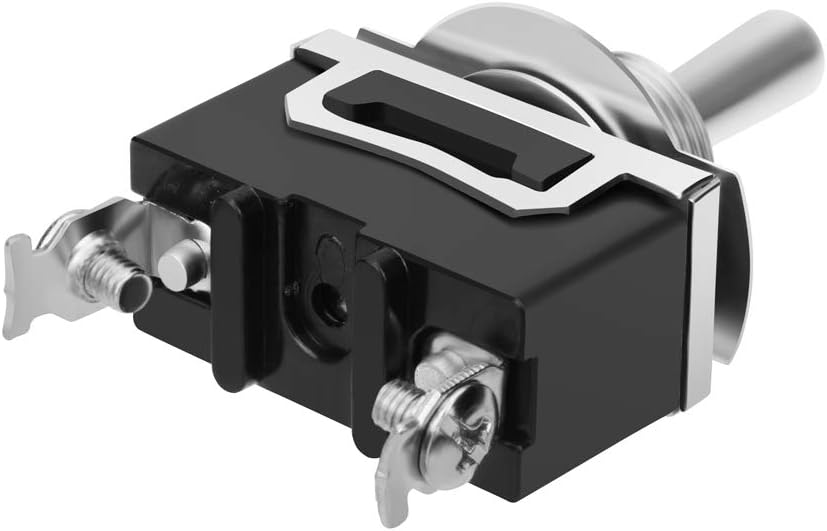 Heavy Duty Rocker Toggle Switch 15A 250V 20A 125V SPST 2 Pin ON/Off Switch Metal Bat Waterproof Boot Cap Cover - 6 Pack by MXRS: Industrial & Scientific