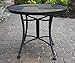 Outdoor Interiors Slate Mosaic Accent Table with Metal Base, 24-Inch, Charcoal