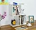 PAG Desktop Shelf Freestanding Wooden Small Bookshelf Desk Supplies Organizers and Accessories Storage Display Rack Office Dorm Decor for Women, White