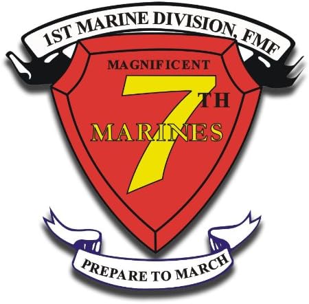 US Marine 1st Marine Division 7th Marine Regiment AKA RCT-7 Decal Sticker 3.8"