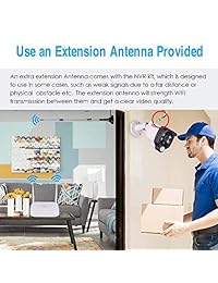 Tonton - Cable alargador de antena WiFi de 9.8 ft y 7 dBi con base magnética para cámara de seguridad inalámbrica IP y sistema de cámara inalámbrica CCTV