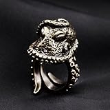 Vintage Bronze Octopus Sea Monster Squid Kraken Punk Antique Ring Retro by YZAM