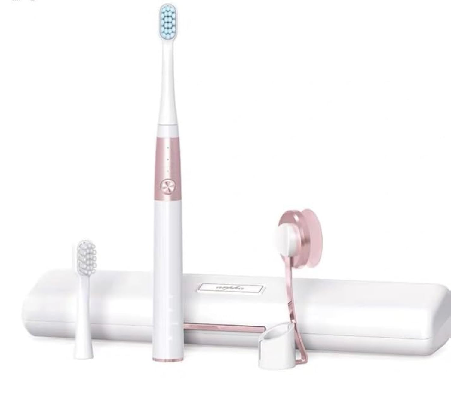 ARPHA Rechargeable Patent Blue Lightwave Ultrasonic Toothbrush with 2 Brush Heads (White)