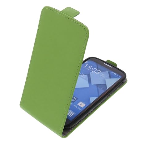 foto-kontor Tasche für Alcatel One Touch Pop C7 Smartphone Flipstyle Schutz Hülle grün