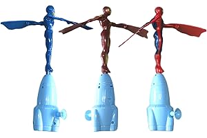 HENRYZH 3Pcs Super Hero Flying Toy Cool Drawstring Toy Boys and Girls Indoor and Outdoor Toys Outdoor Games Birthday