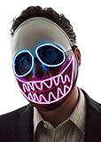 Neon Nightlife Men's Light Up Creepy Puppet Mask