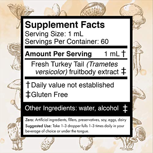 Uphoric Urth Turkey Tail Mushroom Extract Double Extracted Fruitbody