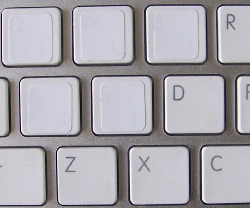 BLANK KEYBOARD STICKERS ON WHITE BACKGROUND
