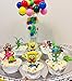 Spongebob Figures | Cake topper | 8 Figure Action Set |  Squidward Plankton Patrick Sandy Gary + Sponge Bob STICKERS By ToysOutLet_USA