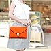 GEARONIC Clutch Purses, PU Leather Evening Envelope Clutch Handbags Womens Crossbody Bag with Chain Strap Orange