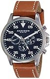Akribos XXIV Men's AK773SSBU Watch With Brown Leather Band