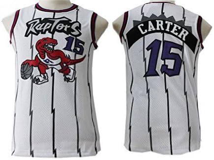Bjersore Mens Carter #15 White Hardwood Classic Vince Basketball Jersey Size XL