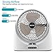 F14 5000mAh 7-Inch Battery Operated Fan Rechargeable, Strong Airflow with 3 Speeds, Quiet Operation, Portable USB Desk Fans with 5-17 Running Hours, Side Light for Camping Travel Home Office Outdoor