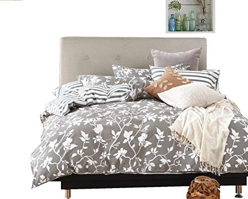 Swanson Beddings Leafy Vines 3-Piece 100% Cotton Bedding Set: Duvet Cover and Two Pillow Shams (King) - Thumbnail 3