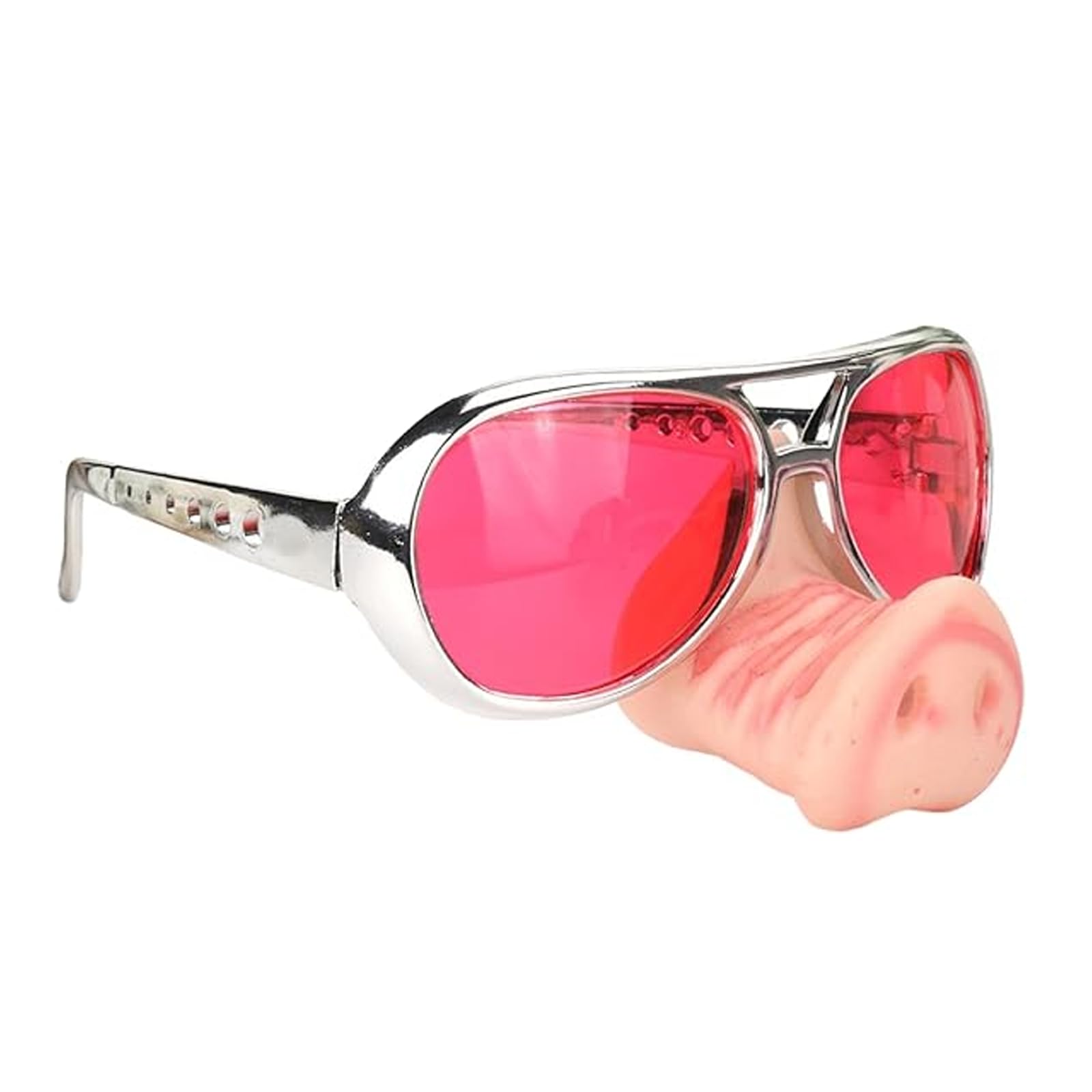 SSKHE Pig Nose Party Glasses, Funny Novelty Sunglasses Party Accessories for Adults & Kids, Costume Festival Party Glasses, Halloween Decorations, Birthday Party Favours, Red
