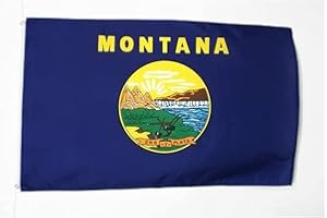 AZ FLAG - Montana Flag - 150x90 Cm - 100D Polyester US state of Montana Banner with Two Metal Grommets - Fade Resistant - Viv