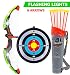 Toysery Bow and Arrow for Kids with LED Flash Lights - Archery Bow with 6 Suction Cups Arrows, Target, and Quiver, Practice Outdoor Toys for Children Above 3-12 Years Old
