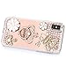 iPhone Xs Max Diamond Case,iPhone Xs Max Mirror Case,3D Handmade Bling Diamonds Shiny Rhinestone Crown Soft Mirror Case for iPhone Xs Max (6.5 inch) Rose Gold ¡­