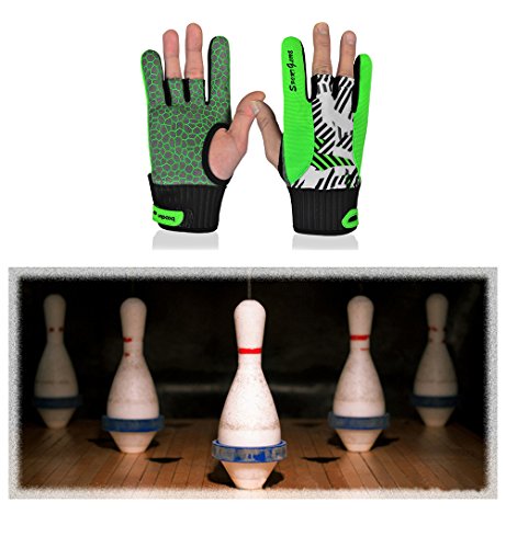 Jelinda Bowling Gloves Breathable Silicone Anti -skid Semi-finger Wrist Support Thumb Protector Gloves Mittens for Women Men