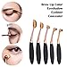 Beauty Kate Multi-function Oval Toothbrush Makeup Brushes Set of 10 pcs (Rose-gold Black)