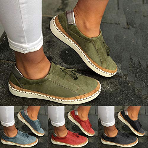 Respctful✿Women Ankle Flat Slip On Canvas Shoes Casual Comfortable Walking Fashion Sneakers