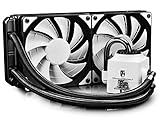 DEEPCOOL Gamer Storm CAPTAIN 240 AIO Liquid CPU Cooler, 240mm Radiator, Dual 120mm PWM Fans, AM4 Compatible, 3-year Warranty, White
