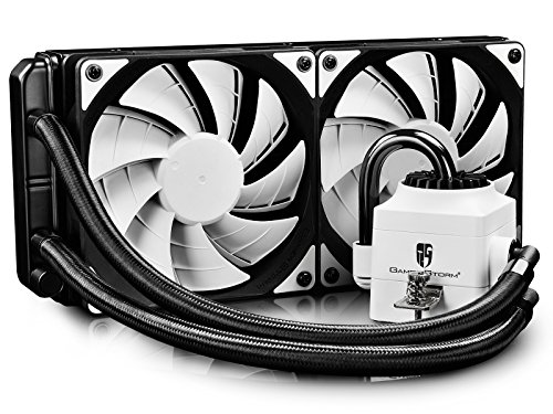 DEEPCOOL Gamer Storm CAPTAIN 240 AIO Liquid CPU Cooler, 240mm Radiator, Dual 120mm PWM Fans, AM4 Compatible, 3-year Warranty, White