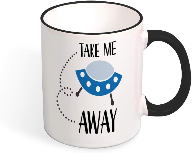 DKISEE Take Me Away Color Coffee Mug Novelty 11oz Ceramic Mug Cup Birthday Christmas Anniversary Gag Gifts Idea - Black
