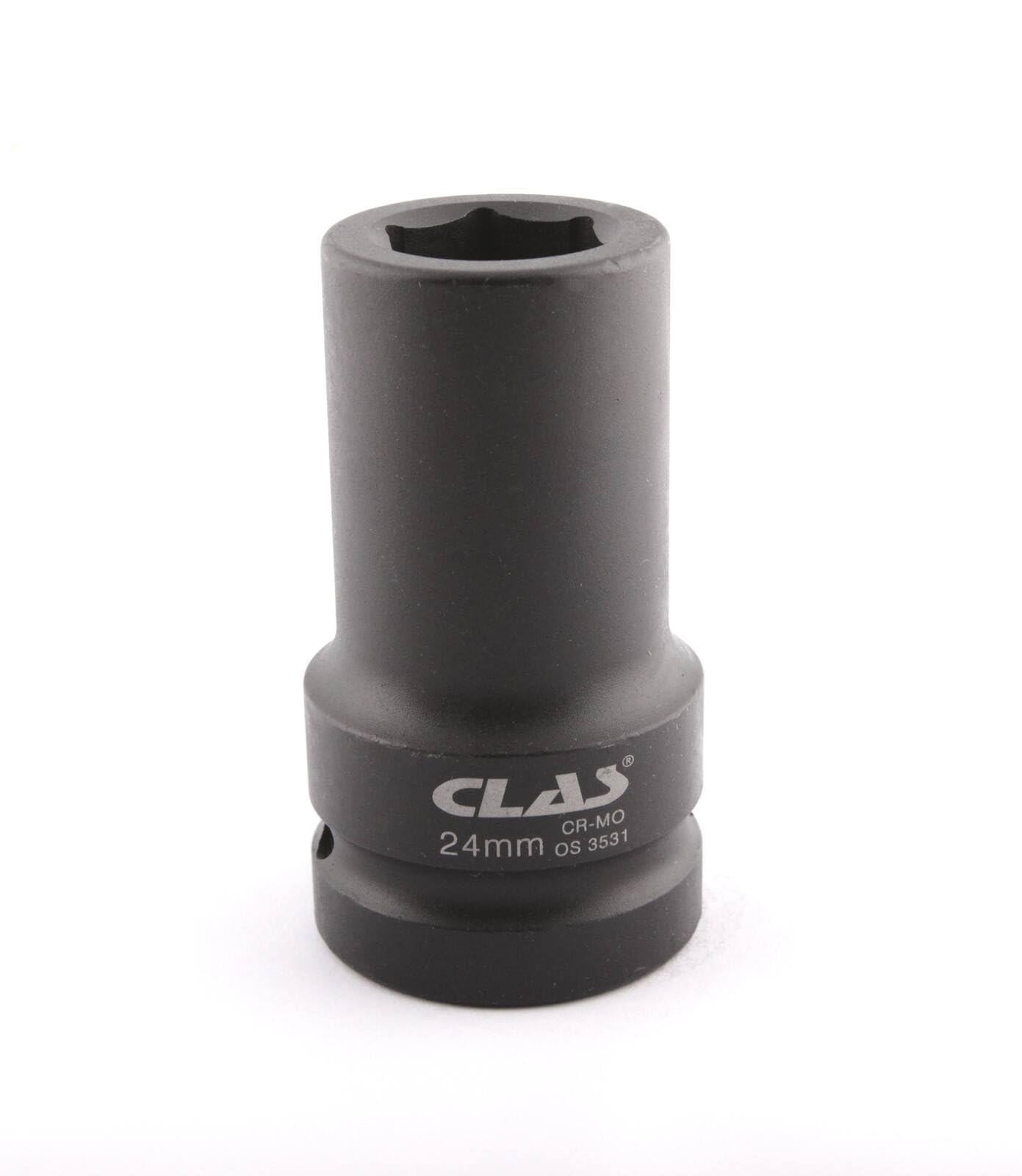 CLAS Equipements OS 3531 6-Sided Deep Impact Socket 24 mm 1 Inch