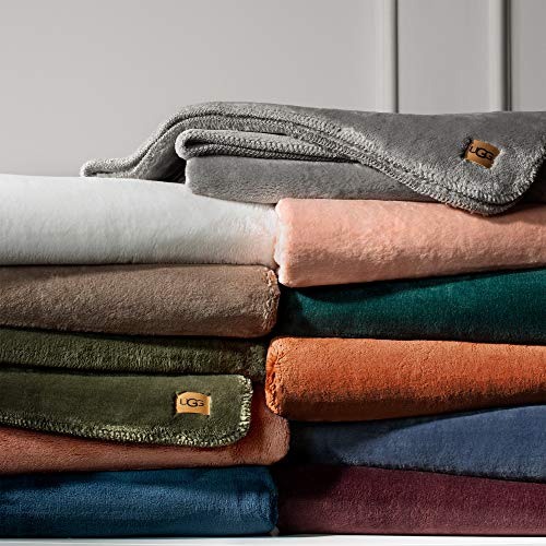 UGG Whitecap Plush Flannel Oversized Throw Blanket, Light Fawn