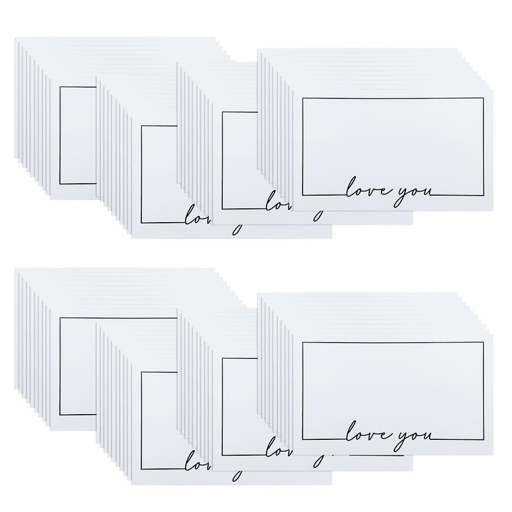 WYAN Blank Cards-80 Pcs 90x54 mm love you Card,Message Cards,Gift Card,Blank Business Cards,for DIY Grafitti Messages,DIY Creations(Can be used with envelopes)