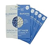 The Crème Shop - Anti-Aging & Brightening Blueberry & Banana Fusion Sheet Mask - 5 Piece Set