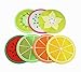Premium Quality Set of 7 Fruit Silicone Coasters, Non-Slip Drink Coasters, for Bar, Car, Kitchen & Office