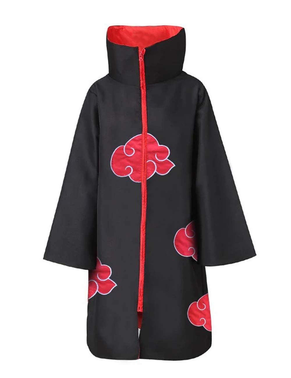 Unisex Naruto Akatsuki Cloak Long Robe Cosplay Costume with Headband Ring Itachi Naruto Fans