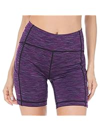 Queenie Ke Leggings para mujer Pantalones cortos de yoga Capris Control de barriga Cintura Pocket Run Full-On Tight
