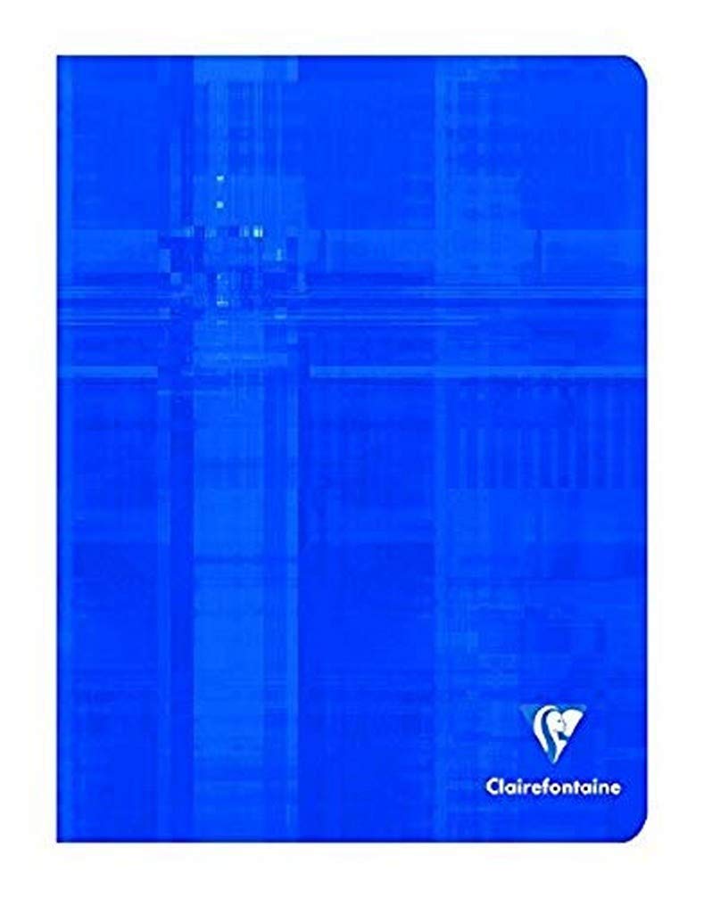 Clairefontaine 3742C - One Set of 10 Stapled Notebooks - Dimensions: 17x22 cm - 96 Small Squares Pages - 90 g Paper - Laminated Card Cover - Random Colours