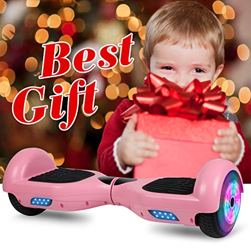 Felimoda 6.5 Inch Hoverboard LED Wheels Lights, self Balancing Scooter Dual Motors UL Certified Hover Board w/Self Balancing Mode(Pink) - Thumbnail 6