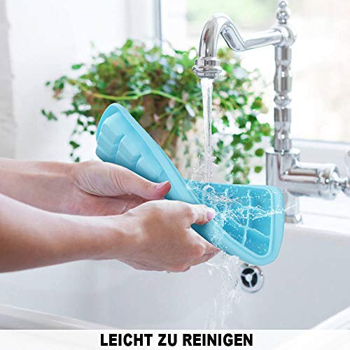Ezilif Eiswürfelform Silikon mit Deckel 24-Fach 3er Pack, Eiswürfelformen Mit Deckel Ice Cube Tray LFGB Zertifiziert… – Bild 6
