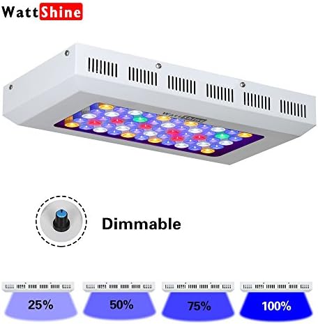 Dimmable LED Aquarium Light 165W Fish Tank Light Full Spectrum for Coral Reef Freshwater and Saltwater Marine Tanks