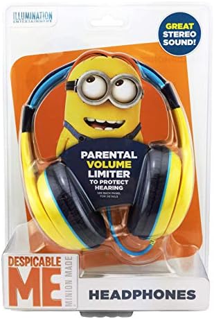 Despicable Me Minion Headphones for Kids Built in Volume Limiting Feature for Kid Friendly Safe Listening