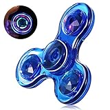 SCIONE Fidget Spinners,LED Light up Clear Fidget