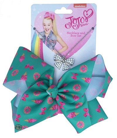 JoJo Siwa 20 cm Signature Dessert Green Bow with Necklace
