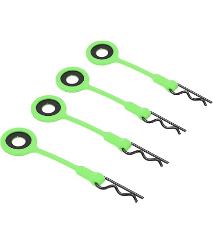 Mxfans RC Karosserie-Clips, 155 Mm, Rot – Aus Stahldraht & Aluminium, 2 Stück Mit Schrauben – Für 1/10 Modellautos